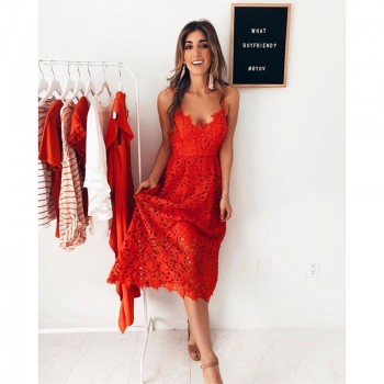 2018 Autumn New Vintage hollow out lace dress women Elegant sleeveless white dress summer chic party sexy dress vestidos robe