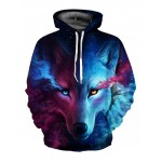 3D Wolf Printed Hoodie Men Women Cool Casual Sweatshirt Spring Autumn Fashionable Pullover Hooded Tops Baseball Costume Jersey