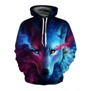 3D Wolf Printed Hoodie Men Women Cool Casual Sweatshirt Spring Autumn Fashionable Pullover Hooded Tops Baseball Costume Jersey