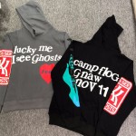 19ss Kanye West Kids See Ghost Logo Flocking Women Men Hoodies Sweatshirts Hiphop Streetwear Men Fashion Hoodie Pullover
