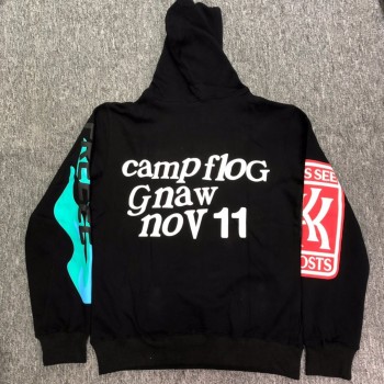 19ss Kanye West Kids See Ghost Logo Flocking Women Men Hoodies Sweatshirts Hiphop Streetwear Men Fashion Hoodie Pullover