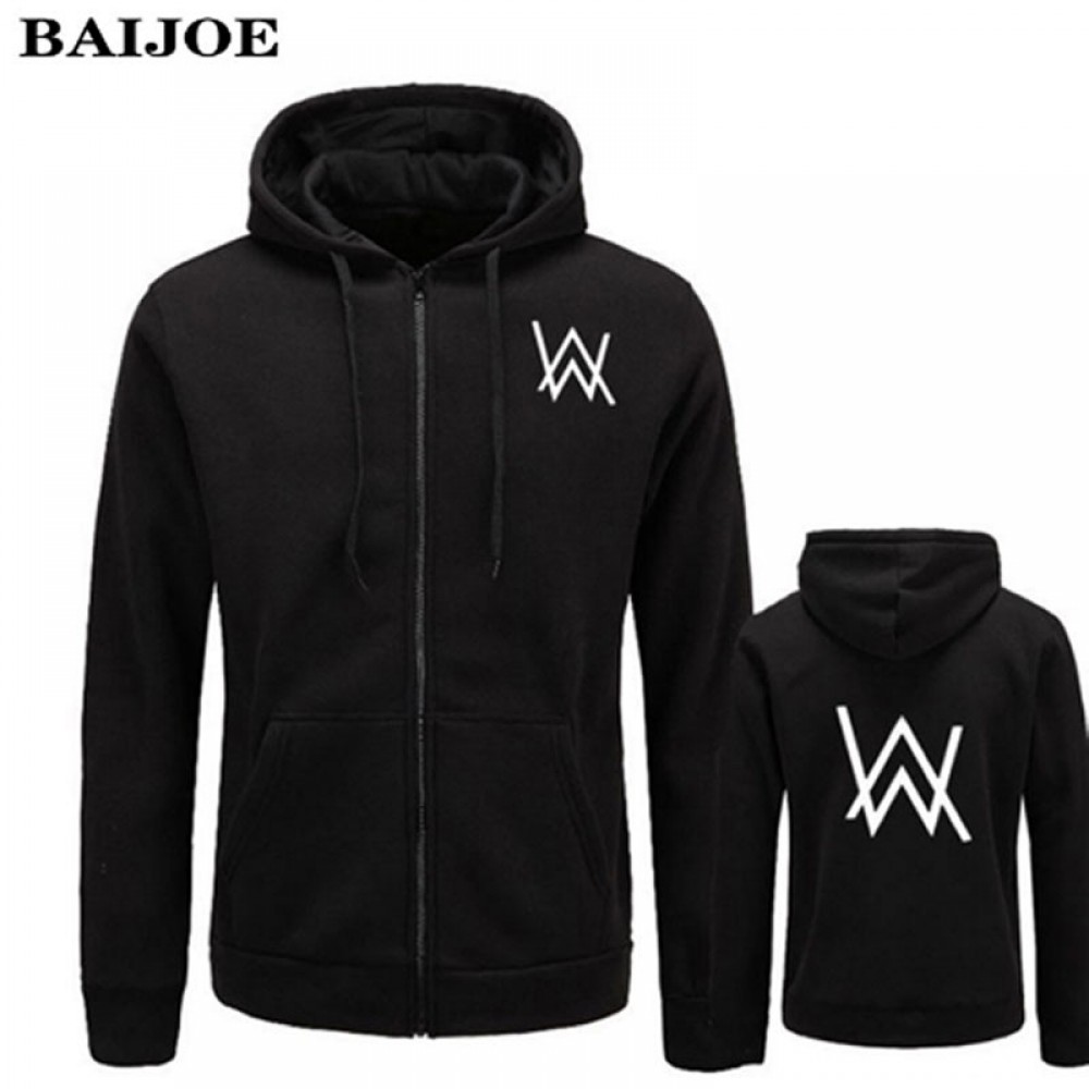 2017 BAIJOE Mens Hoodies Sweatshirts Music DJ Comedy Alan Walker Hip Hop Hoodie Black Jacket Men Clothes Fashion Hooded Hombre
