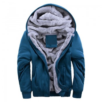 LASPERAL 2018 Winter New Tracksuit Men Fashion Thicken Velvet Casual Hooded Warm Thick Hoodie Solid Moleton Masculino Sweatshirt