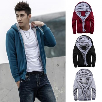 LASPERAL 2018 Winter New Tracksuit Men Fashion Thicken Velvet Casual Hooded Warm Thick Hoodie Solid Moleton Masculino Sweatshirt