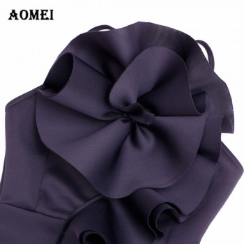 Ladies Bodycon Little Black Dress Ruffled Slim Fashion Tight Dresses Sleeveless Pencil Robe Spring Summer Fashion New 2019 Tunic