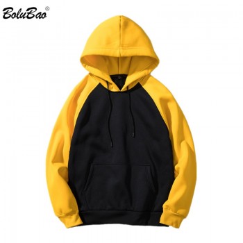 BOLUBAO Brand New Men Hoodies Sweatshirt Fashion Quality Patchwork Streetwear Mens Tracksuit Male Hooded Sportswear EU Size