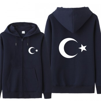 Omnitee Cool Turkey Flag Hoodies Tracksuit Men Casual  Autumn Fleece Jacket Zipper Pullover Turkey Sweatshirt