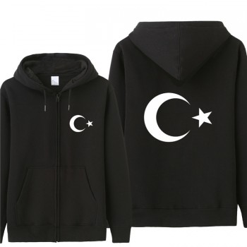 Omnitee Cool Turkey Flag Hoodies Tracksuit Men Casual  Autumn Fleece Jacket Zipper Pullover Turkey Sweatshirt
