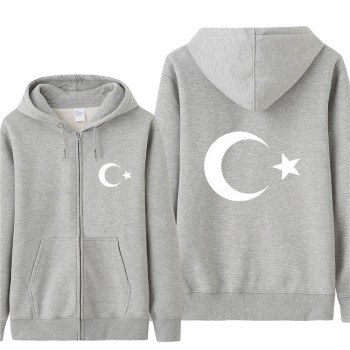 Omnitee Cool Turkey Flag Hoodies Tracksuit Men Casual  Autumn Fleece Jacket Zipper Pullover Turkey Sweatshirt