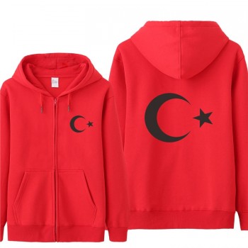 Omnitee Cool Turkey Flag Hoodies Tracksuit Men Casual  Autumn Fleece Jacket Zipper Pullover Turkey Sweatshirt