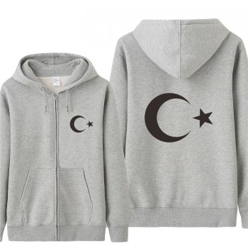Omnitee Cool Turkey Flag Hoodies Tracksuit Men Casual  Autumn Fleece Jacket Zipper Pullover Turkey Sweatshirt