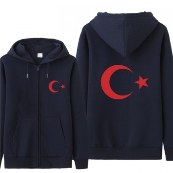 Omnitee Cool Turkey Flag Hoodies Tracksuit Men Casual  Autumn Fleece Jacket Zipper Pullover Turkey Sweatshirt