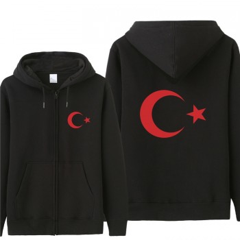Omnitee Cool Turkey Flag Hoodies Tracksuit Men Casual  Autumn Fleece Jacket Zipper Pullover Turkey Sweatshirt