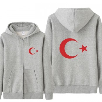 Omnitee Cool Turkey Flag Hoodies Tracksuit Men Casual  Autumn Fleece Jacket Zipper Pullover Turkey Sweatshirt