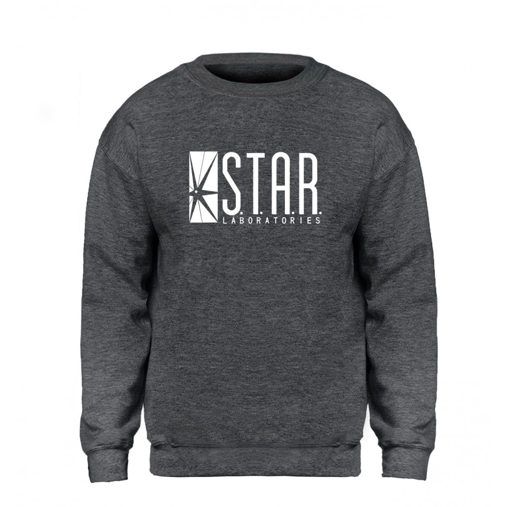 Star Labs Sweatshirt Superman Series Hoodie Men Jumper The Flash Gotham City Comic Books Black Sweatshirts Fleece Streetwear XXL