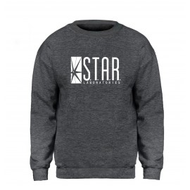 Star Labs Sweatshirt Superman Series Hoodie Men Jumper The Flash Gotham City Comic Books Black Sweatshirts Fleece Streetwear XXL