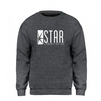 Star Labs Sweatshirt Superman Series Hoodie Men Jumper The Flash Gotham City Comic Books Black Sweatshirts Fleece Streetwear XXL