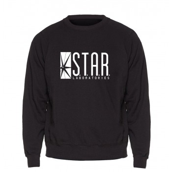 Star Labs Sweatshirt Superman Series Hoodie Men Jumper The Flash Gotham City Comic Books Black Sweatshirts Fleece Streetwear XXL