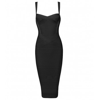 INDRESSME 2018 Womens Midi Bandage Dress Sexy Spaghetti Strap Bodycon Club Party Dresses Vestidos Wholesale