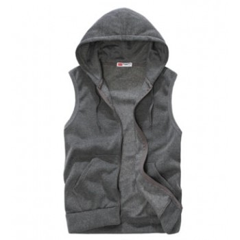 2017 New Fashion Casual Mens Sleeveless Hoodies Slim Fit Hip Pop Vest Waistcoat Zipper Hoodies Sweatshirts For Men