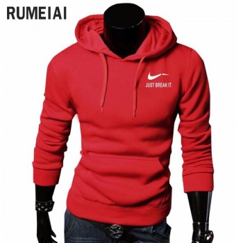 2017 Autumn New Arrival High JUST BREAK IT Printed Sportswear Men Sweatshirt Hip-Hop Male Hooded Hoodies Pullover Hoody clothing