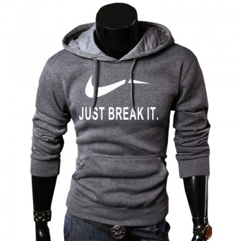 2017 Autumn New Arrival High JUST BREAK IT Printed Sportswear Men Sweatshirt Hip-Hop Male Hooded Hoodies Pullover Hoody clothing