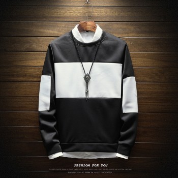 Men Sweatshirt Floral Printed Streetwear Moletom Masculino Sweatshirts Sudadera Hombre Male Pullover patchwork Sweatshirts homme