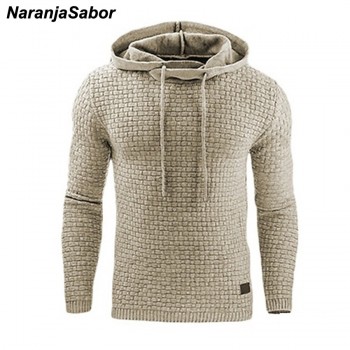 NaranjaSabor 2019 Autumn Mens Hoodies Slim Hooded Sweatshirts Mens Coats Male Casual Sportswear Streetwear Brand Clothing N461