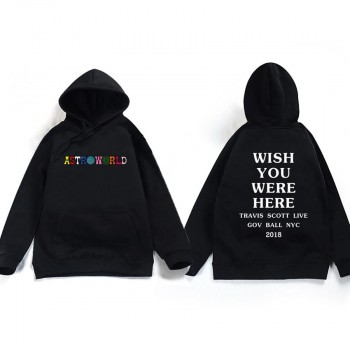 New Print Travis Scotts ASTROWORLD Hoodies Men and Women Hip Hop Streetwear Hoodies Sweatshirt Male Plus Size S-2XL