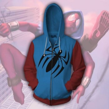 2018 Autumn Winter Scarlet Spider Zip Up Hoodie Man Hoodies Sweatshirts Superhero Cosplay  Hooded Coats Zipper jacket