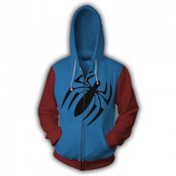 2018 Autumn Winter Scarlet Spider Zip Up Hoodie Man Hoodies Sweatshirts Superhero Cosplay  Hooded Coats Zipper jacket