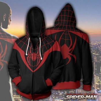 2018 Autumn Winter Scarlet Spider Zip Up Hoodie Man Hoodies Sweatshirts Superhero Cosplay  Hooded Coats Zipper jacket