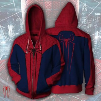 2018 Autumn Winter Scarlet Spider Zip Up Hoodie Man Hoodies Sweatshirts Superhero Cosplay  Hooded Coats Zipper jacket