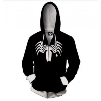 2018 Autumn Winter Scarlet Spider Zip Up Hoodie Man Hoodies Sweatshirts Superhero Cosplay  Hooded Coats Zipper jacket