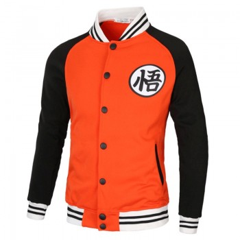 CW 2018 Cartoon Dragon Ball Z Goku Hoodie Sweatshirt Men Casual Slim Fit Zipper Hoodies Sweatshirts Men Hooded Baseball Jacket