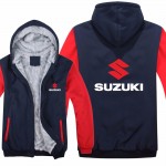Motorcycle Suzuki Hoodies Jacket Winter Men Pullover Man Coat Casual Wool Liner Fleece Suzuki Sweatshirts