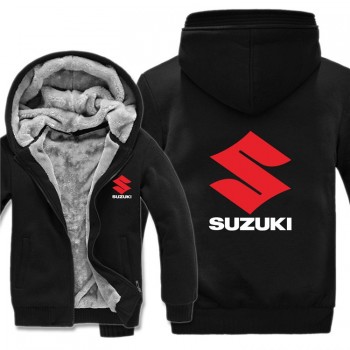 Motorcycle Suzuki Hoodies Jacket Winter Men Pullover Man Coat Casual Wool Liner Fleece Suzuki Sweatshirts