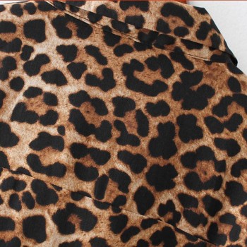 Women Long Sleeve Dress Leopard Snake Printing Ankle Length Long Dress Retro Ladies Casual Dresses With Belt vestidos