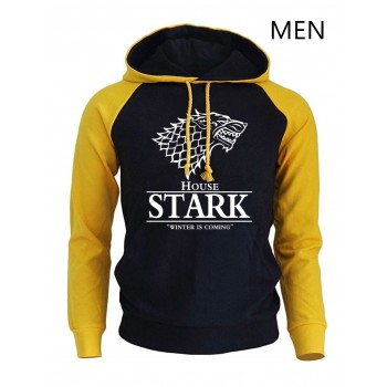 2018 Raglan Hoodies For Men House Stark The Song of Ice and Fire Winter Is Coming Mens Sportswear Game Of Thrones Sweatshirt