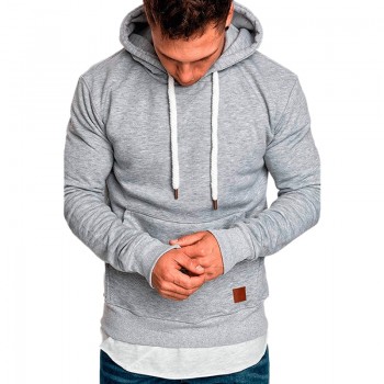 2018 New Fashion Mens Hoodies Tracksuit Casual Drawstring Solid Color Long Sleeve Sweatshirt Male Slim Hoodie 4XL 5XL