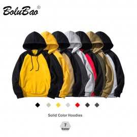 BOLUBAO 2018 Brand Streetwear Patchwork Hoodie Men Hip Hop Hooded Solid Slim Fit Casual Hoody Mens Hoodies Sweatshirts EU Size