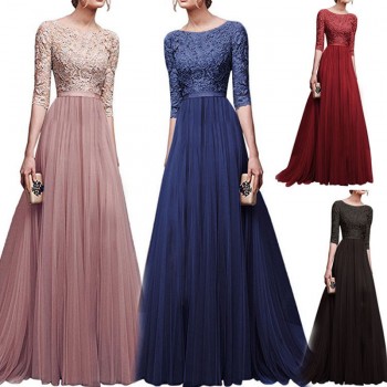 2018 hot sale new party dress sexy Lolita chiffon lace zipper temperament dress elegant waist women summer dress a variety of co
