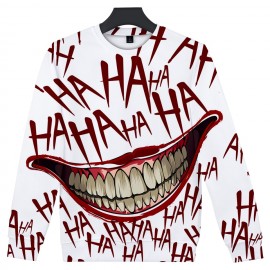 haha joker 3D Western Festivals Winter Capless Sweatshirt Men Fashion Funny Sweatshirt Women/men Plus Size Clothes XXS-4XL