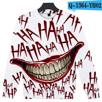 haha joker 3D Western Festivals Winter Capless Sweatshirt Men Fashion Funny Sweatshirt Women/men Plus Size Clothes XXS-4XL