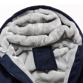 2018 New Hoodies Sweateshirts Men Winter Warm Thick Plus Velvet Hoodies Jacket Parkas Casual Solid Streetwear Mens Cardigan Coat