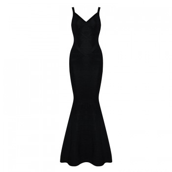 INDRESSME 2018 New Women Red V-Neck Sleeveless Long Wedding Evening Party Bandage Dresses Maxi Gown