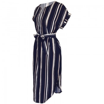 2019 Summer Women Dress Striped Office Pencil Dress Batwing Short Sleeve Tunic Bandage Bodycon Beach Party Dress Vestidos mujer