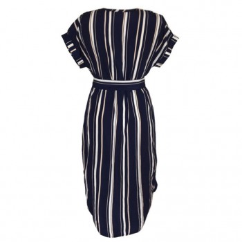 2019 Summer Women Dress Striped Office Pencil Dress Batwing Short Sleeve Tunic Bandage Bodycon Beach Party Dress Vestidos mujer