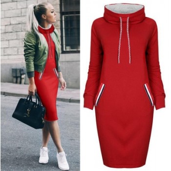 CURRADA 2018 autumn winter dress Long sleeve vestidos Casual party dresses vestido de festa women dres High collar robe femme