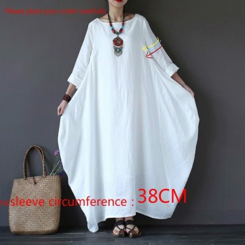 OLOEY 2018 Summer autumn Plus Size Dresses Women 4xl 5xl Loose long vintage Dress Boho Shirt Dress Maxi Robe fashion Female Q293